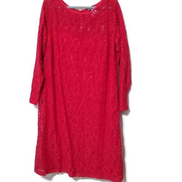 Jessica London red lace dress Size 22 - Picture 6 of 8